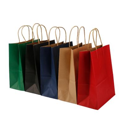 China Recycled Materials Clothing Shoe Gift Shopping Paper Bags With Your Own Logo Recycled Package Paper Food Wrapping Paper Brown Paper Bags With Handles for sale