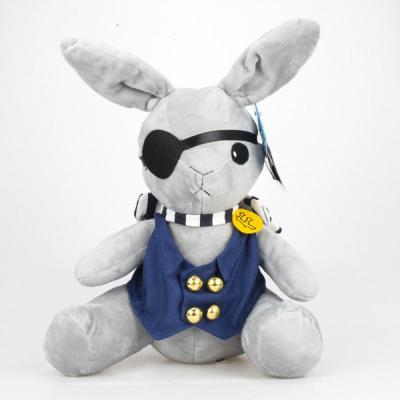 China Fasion 30cm Black One-Eyed Plush Doll Toy Butler Charles Peter Rabbit Gray Rabbit Sebastian White Rabbit for sale