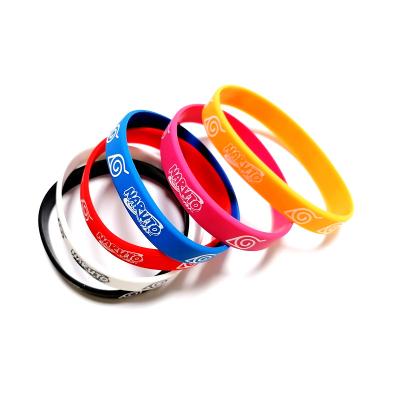 China Wholesale OEM Japanese Anime Shinobi Ninja Uzumaki Village Leaf Minato Konoha Wristband Wristband Waterproof Hot Cheap Silicone Wristband OEM Japanese Anime for sale