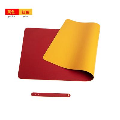 China High Quality Water Resistance PU Protective Desk Mat Computer Mouse Protective Keyboard Table Leather Cover for sale