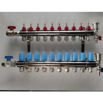 China Modern Underfloor Heating Brass Water Manifold For Floor Heating System for sale