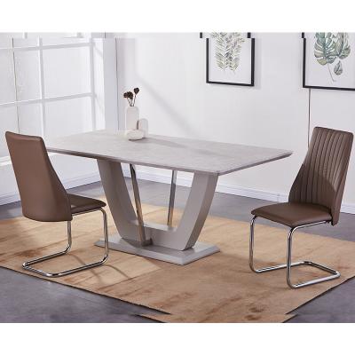 China Hot Sale MDF Dining Table Furniture Modern Luxury MDF Dining Room Sets Table and Chairs for sale