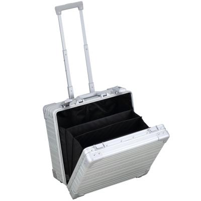 China Hard Aluminum Carrying Tool Suitcase Shaped Cheap Commercial Industrial Aluminum Suitcase Dustproof Waterproof Shockproof Trolley Case for sale