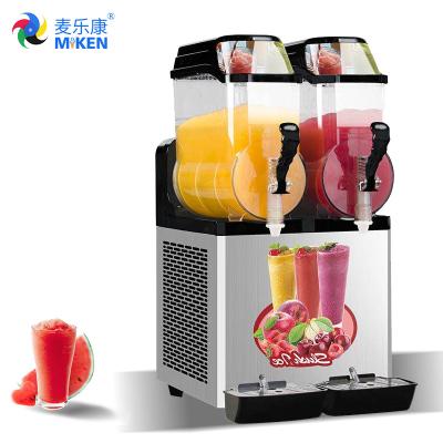 China MK-SM212 commercial stainless steel frozen drink bar 2 tanks usage slushy ice machine for business for sale