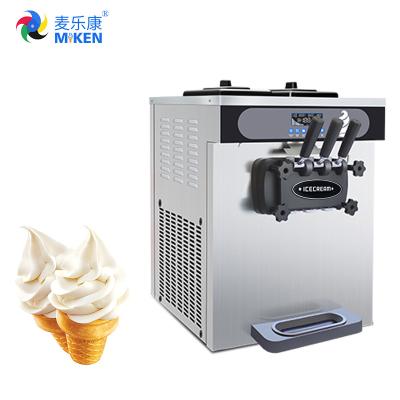 China MK-32FTB Desktop 3 flavors soft ice cream machine ice cream maker with big hopper precool overnight function and airpump for sale