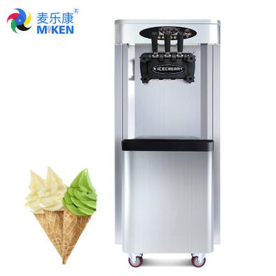 China MK-36DB Miken Factory Price Ice Cream Machine with CE Certificate/floor Stand 2+1 Mix Flover Commercial Food Machine 36-38L/H for sale