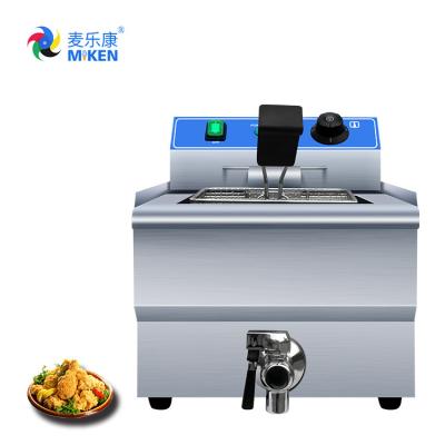 China MK-131VB Commercial Electric Fryer High Quality Stainless Steel 1 Basket Deep Fryer Machine With Potato Chips for sale