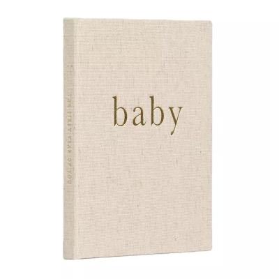 China Wholesale Custom Luxurious Canvas Gold Embossed Logo Sticker Album Gift Baby Diary Photo Albums 4x6 and Hardcover Canvas Book Box for sale