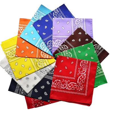 China Unisex Square Turban Multifunctional Bohemian Headband Hair Accessories Paisley Print Bandana Fashion Scarf Handkerchief Hair Bands For Women for sale