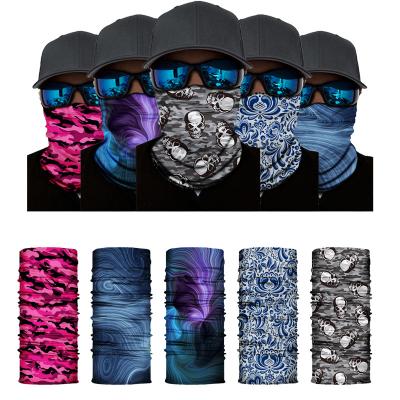 China Neck Protector Outdoor Sport Bandana Seamless Magic UV Protection Scarf Recycling Polyester Increasing Neck Tube Bandana Fishing Windproof Headband for sale