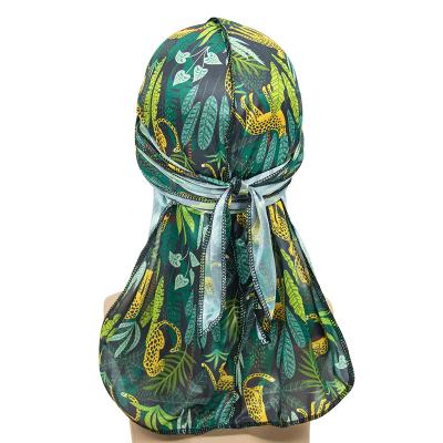 China Multifunctional Luxury Waves Doo Rags Spandex Soft Satin Designer Designs Men's Silk Durag With Custom Logos Wholesale Silk Durags for sale