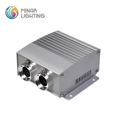 China Aluminum Alloy Hot Selling Dual Access 24W RGBW Fiber Optic Light Engine With DMX for sale