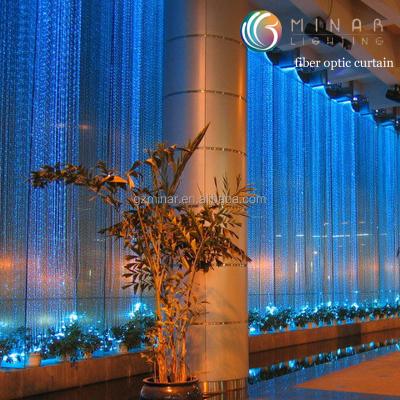 China PMMA pmma side sparkle fiber optic light cables, 1*1.0 mm, clear, waterfall fiber optic curtain for sale