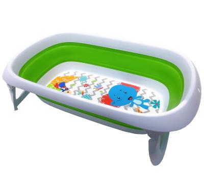 China Folding Sustainable Newborn Bathtub Plastic Baby Kids Bathtub for sale