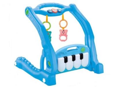 China Sports Play 2 IN 1 Multifunctional Piano Fitness Rack Play Mat with Music Baby Activity Play Gym Mat for sale