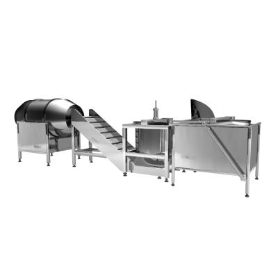 China Factory 2021 New Design Deep Fryer Continuous Deep Fryer High Bring Back Semi Automatic Production Line for sale