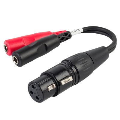 China OEM Audio Factory Professional Low Noise XLR Male To Female 6.35mm Y Cable For Audio for sale