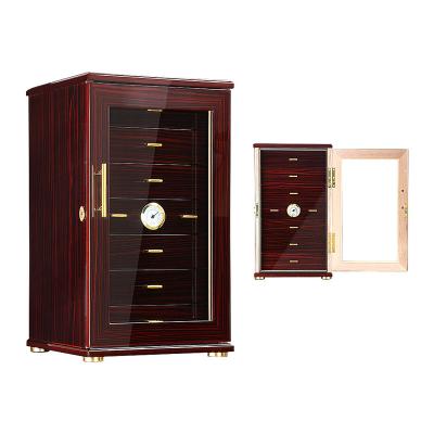 China Amazon Genuine Spanish Cedar Wood High-Gloss Cigar Storage Box Hygrometer and Humidifier for Gift for sale