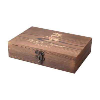 China Custom Cigar Storage Box Flip Wooden Cigar Gift Box Directly For Wooden Cigar Gift Box for sale