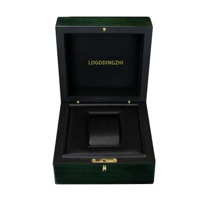 China Wood Customized Watch Box PU Piano Finish Luxury Solid Wood Inner Packaging Box For Watch for sale