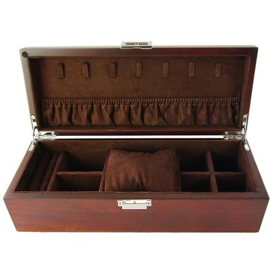 China Custom Bulk Storage Wooden Rings Earrings Necklaces Multifunctional Wooden MDF Jewelry Box Packaging Jewelry Boxes for sale