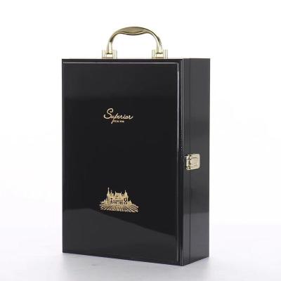 China Handmade Custom Wooden Wine Box Lacquer Luxury Piano Wood Gift Box for sale