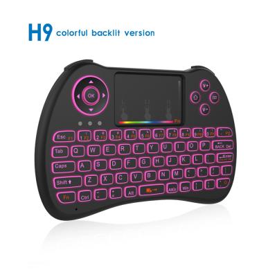 China 2.4GHz mini drahtlose Tastatur LED von hinten beleuchtet, drahtlose Bluetooth-Tastatur mit Berührungsfläche zu verkaufen