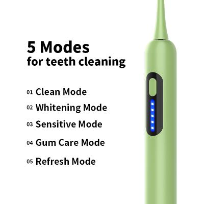 China Ultra Sonic Deep Cleaning Teeth Best Travel Electric Toothbrush Fully Automatic Rechargeable Portable Adult Soft Bristle PP for sale