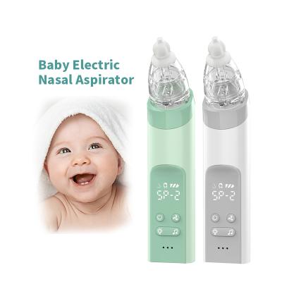 China Electric Newborn Baby Snot Sucker Vacuum Suction LED Screen Display Baby Nasal Aspirator Nose Remover With Music for sale