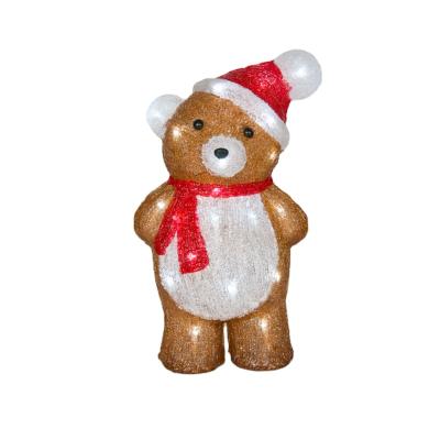 China Indoor Christmas Teddy Bear Animal Acrylic Lights Room Decoration ALWAYS Modern Table Kids for sale