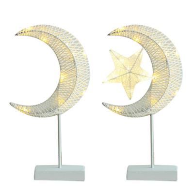 China Modern Indoor Bedroom Bedside Decoration STILL Heart Shape LED Table Star Night Lights for sale