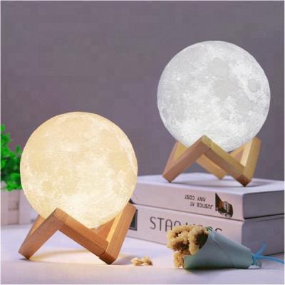 China Modern Eco-friendly Multicolor Home Decoration Customized Levitating Moon Lamp Light 3d Printing Moon Lamp for sale