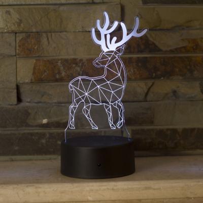 China Custom 3D LED Decoration Deer Kids LED Lights Night Table Lamp for sale