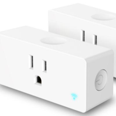 China Smart Home 10A Tuya Mini Wi-Fi Plug Outlet Residential/Multi-Purpose Socket, No Hub Required, Wireless and No USB Port, White for sale