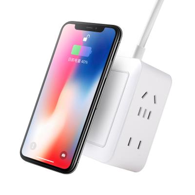 China Extension Wireless Charging Power Socket Residential / Multi-Purpose Cable Socket With Power USB Adapter Charging Fast Charging for sale