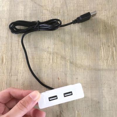 China Power Socket Black US EU Office Phone Charger Desk Socket Residential/Multi-Purpose White Electric Charger 2 USB Ports for sale