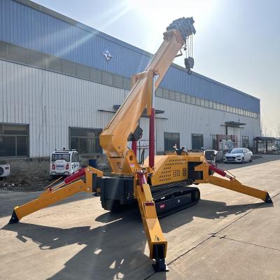 China Other Crane Oil Electric Dual Purpose Indoor Micro Crawler Operation Roof Construction Spider Crane Working In Narrow Space for sale