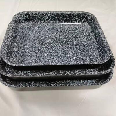 China Durable Pressed Aluminum Marble Liner Rectangular Tray for sale