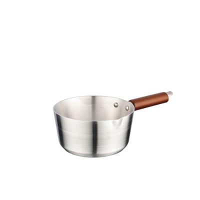 China Sustainable Kitchen Cookware Pressed Sauce Pan Sanding Aluminum Nonstick Cookware for sale