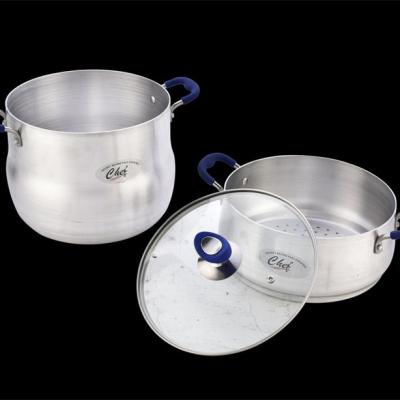 China Factory 2019 Hot Sales 6L Stocked Aluminum Couscous Pot Set for sale