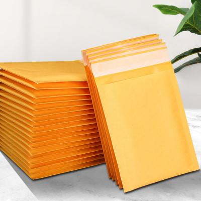 China Strong Adhesive Bubble Bag Logo White Zipper Bubble Yellow Postage Bubble Envelope for sale