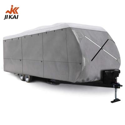 China Durable RV Covers Travel Trailer 15' - 37' Breathable Water Repellent Motorhome Roof Cover for sale