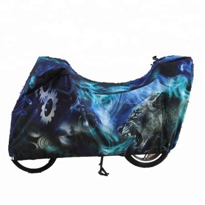 China Custom DIY Universal Motorcycle Waterproof Polyester Bike Cover Motorcycle Waterproof Cover for sale