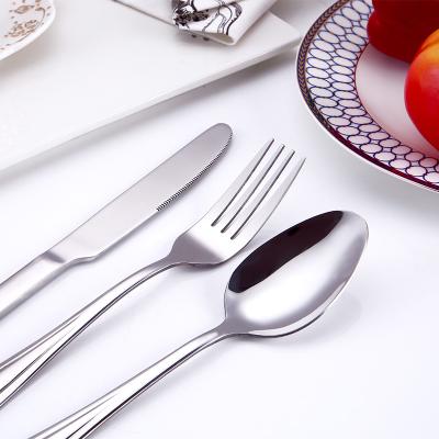 China Sustainable PVD Plated Stainless Steel Cutlery Set Spoon Fork And Knife For Dinner Flatware Set for sale