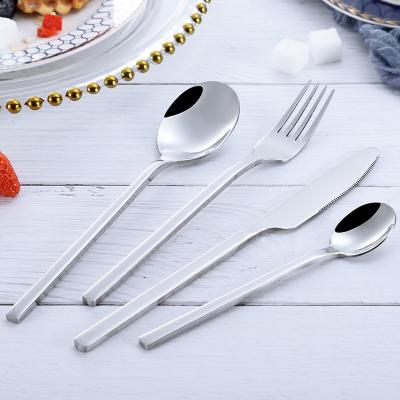 China Viable wholesale hand forged silverware set, stainless steel cutlery set, flatware for dinner for sale