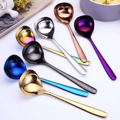 China Viable Serving Spoon For Soup Gravy Pot Hot Pocket Spoons Deep Silverware Large Round 304 Stainless Steel Blanks Accepatable / Customized for sale