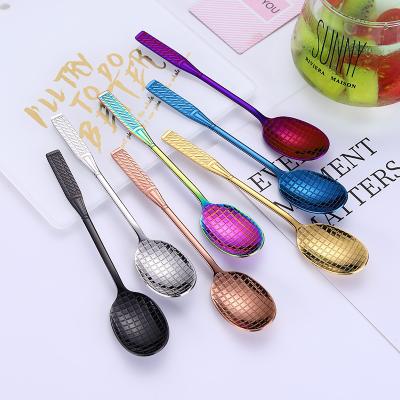 China Sustainable Racket Stainless Steel Spoons Spoon for Creative Coffee Tea Salad Dessert Spoon for sale