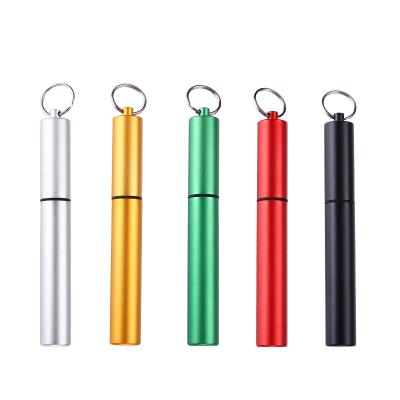 China Main Chained Straight Stainless Steel Straw Metal Drinking Straw Viable Hot Sale Design Drinking Set for sale