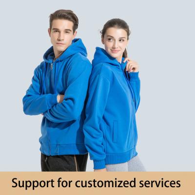 China 20% Polyester 80% Cotton 80% Polyester 20% Cotton 80% Zipper Coat Cardigan Hooded Men's Workwear Set Class Service Group Service Printed Logo for sale