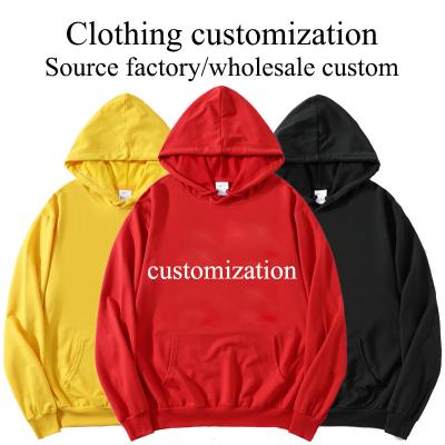 China Pullover slim hoodie men will do solid color wadding ring wholesale work clothes printed logo shirt cultural advertising development for sale